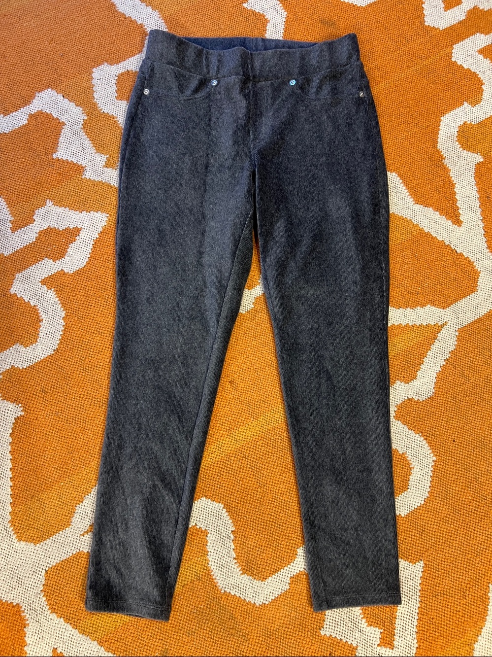 Michael Kors gray ribbed velour leggings size PM like new